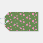 Roze groene sterren Modern design Cadeaulabel (Achterkant Horizontaal)