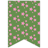 Roze groene sterren Modern design Vlaggetjes (Eerste vlag)