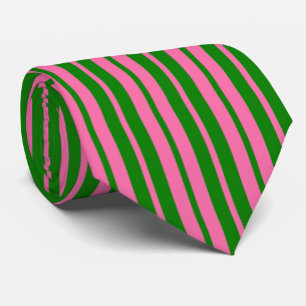 Roze groene stijlvolle strepen patroonontwerp  stropdas