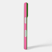 Roze groene stijlvolle strepenpatroonontwerp  Case-Mate iPhone case (Achterkant / Rechts)