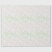 Roze groene Stippen Cadeaupapier (Vlak)
