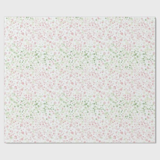 Roze groene Stippen Cadeaupapier (Vlak)