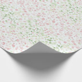 Roze groene Stippen Cadeaupapier (Hoek)