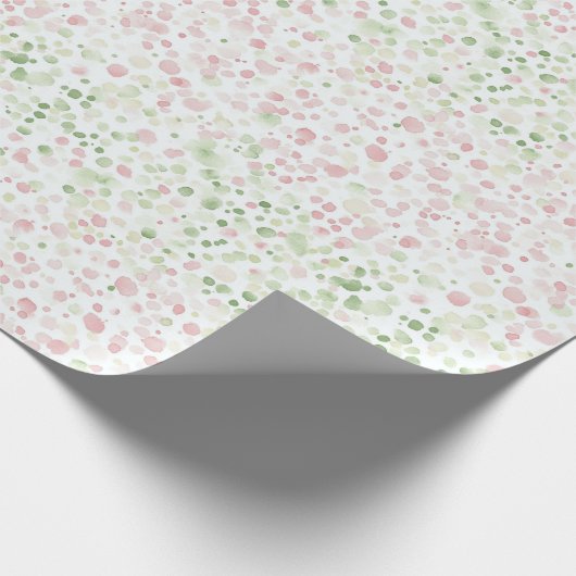Roze groene Stippen Cadeaupapier (Hoek)