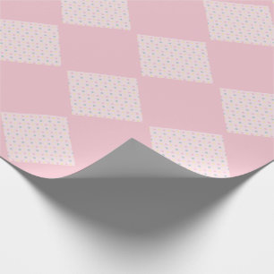 Roze Groene Stippen Minimalistische Baby Shower Cadeaupapier