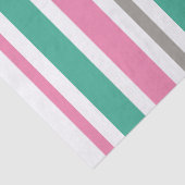 Roze groene streep tissuepapier (Detail)