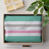 Roze groene streep tissuepapier (Geschenk)