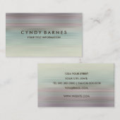 Roze Groene Streep Visitekaartje (Voorkant / Achterkant)