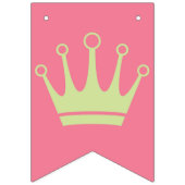 Roze groene strep Baby shower Bunting vlag Vlaggetjes (Eerste vlag)