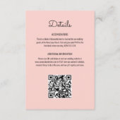 Roze & Groene Strepen Beverly Hills Hotel Bruiloft Informatiekaartje (Voorkant)