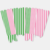 Roze + groene strepen Popcorn Bedankdoosjes (Ongevouwen)