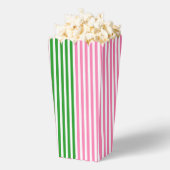 Roze + groene strepen Popcorn Bedankdoosjes (Popped)