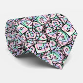 Roze/groene Stropdas sterven (Opgerold)