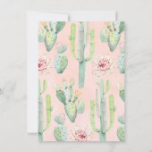 Roze Groene Taco Bout Twee 2e verjaardag Uitnodigi Kaart (Achterkant)