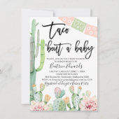 Roze groene taco over een Baby Baby shower Kaart (Voorkant)