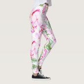 Roze groene tropische botanische oasis blaast Flor Leggings (Rechts)