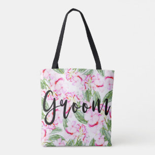 Roze Groene Tropische Oase Botanische HERR / HR. Tote Bag