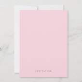 Roze groene Tuin Bruidsmeisjes Uitnodiging (Achterkant)