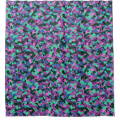 Roze groene turquoise Camouflage Camo Pattern Douchegordijn (Voorkant)