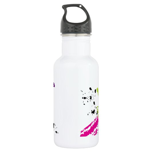 Roze groene verf plastic inkt 32 oz. waterfles (Achterkant)