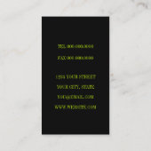 Roze groene verloop op zwart Visitekaartje (Achterkant)