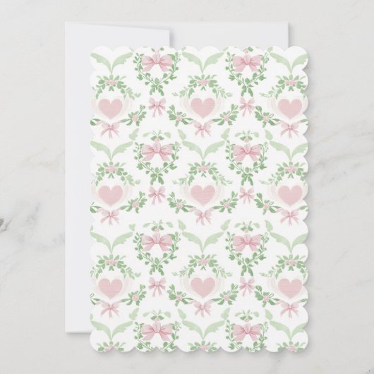 Roze & Groene Vintage Bruidsdouche Uitnodiging