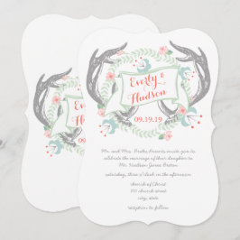 Roze groene Vintage tuinhout Kaart