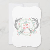 Roze groene Vintage tuinhout Kaart (Achterkant)