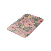 Roze groene vloeren laten Waterverf patroon achter Badmat (Gekanteld)