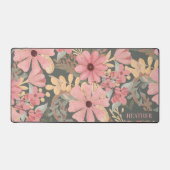 Roze groene vloeren laten Waterverf patroon achter Bureaumat (Voorkant)