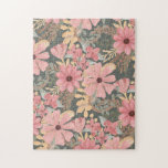Roze groene vloeren laten Waterverf patroon achter Legpuzzel<br><div class="desc">Dit elegante en vrouwelijke patroon is perfect voor de stijlvolle en trendy vrouw. Het bevat handbeschilderde koraalroze waterverf, middelroze, kastanjebruin, goudgeel, en bosgroene bloemen en bladeren boven op een groene achtergrond. Het is een land, , schattig, uniek, artsachtig en modern; de perfecte aanvulling op je persoonlijke stijl. ***BELANGRIJKE NOTA VAN...</div>
