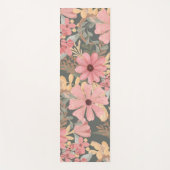 Roze groene vloeren laten Waterverf patroon achter Yogamat (Voorkant)