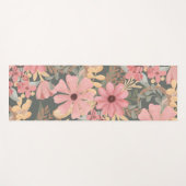 Roze groene vloeren laten Waterverf patroon achter Yogamat (Voorkant (horizontaal))