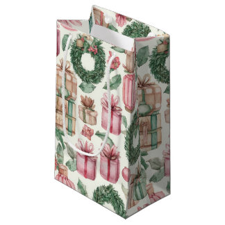 ROZE & GROENE WATERCOLOR KERSTNOTENKRAKER KLEIN CADEAUZAKJE