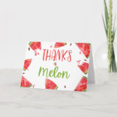 Roze Groene Watermeloen Bedankt Een Meloen (Voorkant)