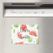 Roze Groene Watermeloen Fruit Magneet (Insitu (Vaatwasser))