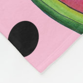 Roze groene watermeloen Melon Slice Wedge Fruiteit Fleece Deken (Hoek)