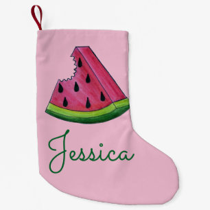 Roze groene watermeloen Melon Slice Wedge Fruiteit Kleine Kerstsok