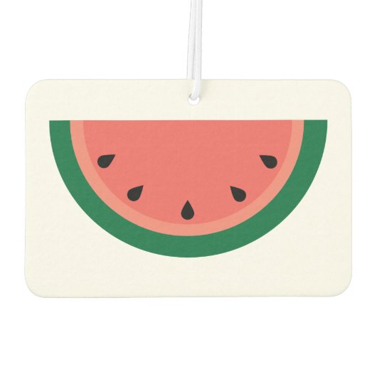 Roze Groene Watermeloen Slice met Zaden Luchtverfrisser (Achterkant)