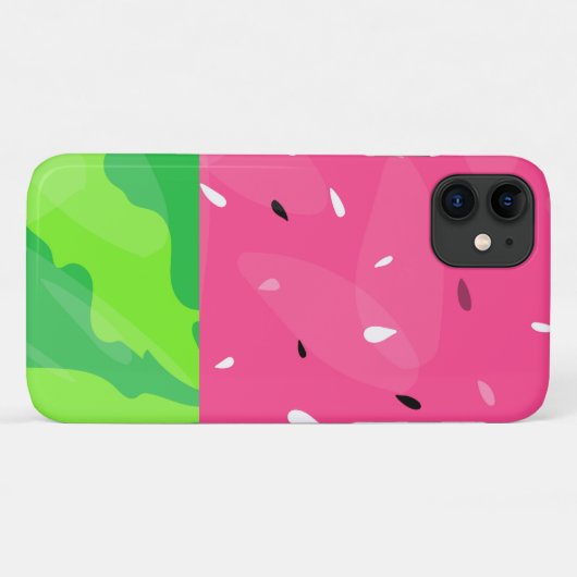 Roze groene watermeloen zoete zomer gestileerd Case-Mate iPhone case (Achterkant (horizontaal))