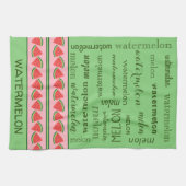 Roze groene watermeloenen bruiloft - Schrift voor  Theedoek (Horizontaal)