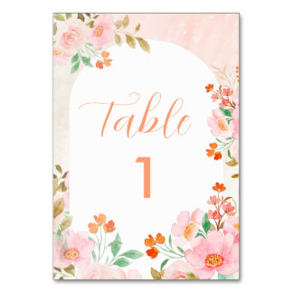 Roze & Groene Waterverf Bloemstuk Bruiloft RSVP Kaart