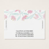 Roze groene Waterverf Bracelet display Visitekaartje (Achterkant)