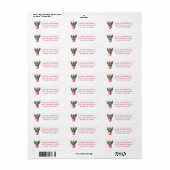 Roze & Groene Waterverf Cactus Adreslabel Etiket (Full Sheet)