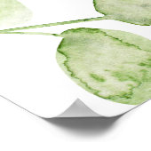 Roze groene Waterverf Floral Vrijgezellenfeest Wel Poster (Hoek)