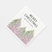 Roze groene Waterverf kerstboom Servet (Hoek)