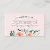 Roze groene Waterverf ventilatorbehuizing Kaart Visitekaartje (Voorkant)