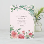 Roze groene Waterverf Vrijgezellenfeest Kaart (Staand voorkant)