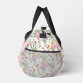 Roze groene waterverf wildbloem monogram plunjezak (Rechts)