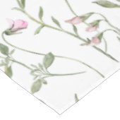 Roze Groene Waterverf Wilde Bloem Tafelkleed (Gekanteld)